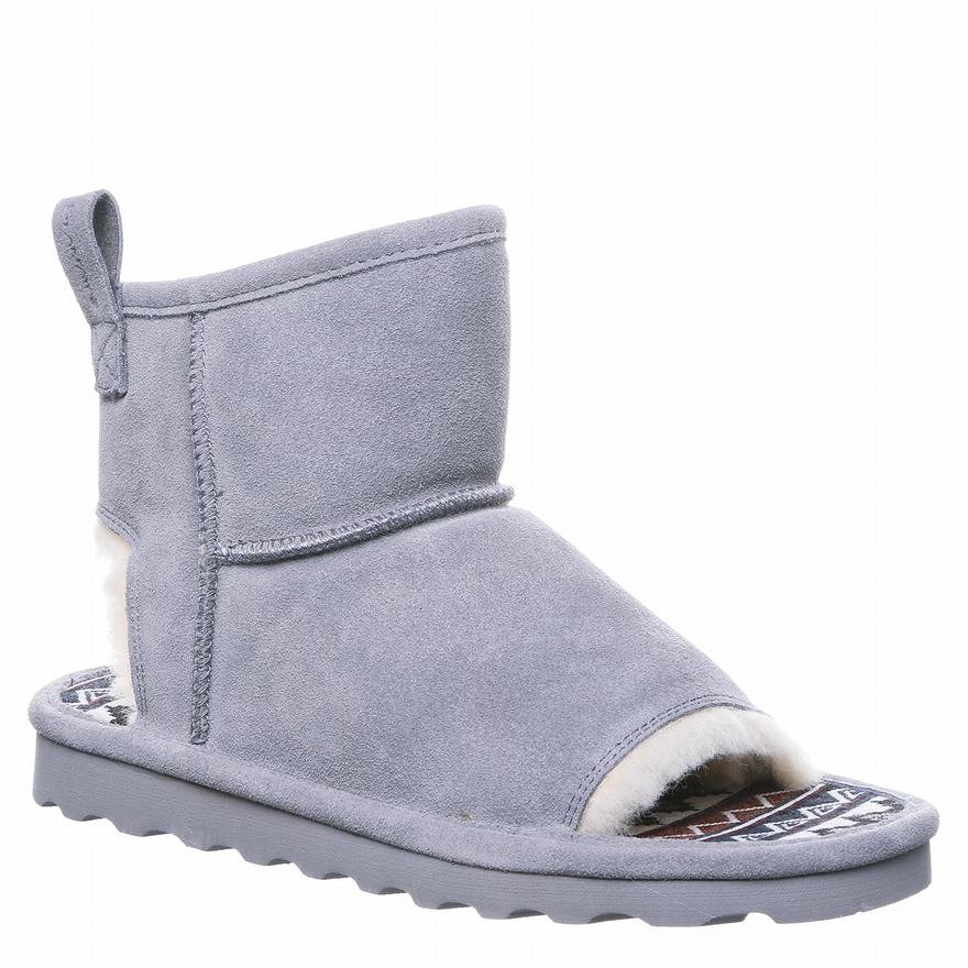 Bearpaw Molly Ankle Boots UK - Women's Boots Grey ||RAMNCZ-063||